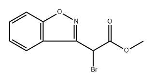 1,2-Benzisoxazole-3-acetic acid, α-bromo-, methyl ester 结构式