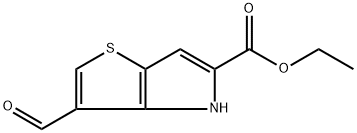 3-甲酰基-4H-噻吩并[3,2-B]吡咯-5-羧酸乙酯, 59958-28-0, 结构式