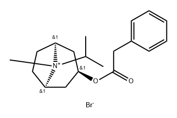 8-Azoniabicyclo[3.2.1]octane, 8-methyl-8-(1-methylethyl)-3-[(phenylacetyl)oxy]-, bromide, (endo,syn)- (9CI) Struktur