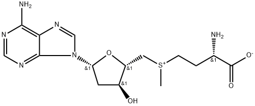 Adenosine, 5'-[(3-amino-3-carboxypropyl)methylsulfonio]-2',5'-dideoxy-, inner salt, (S)- (9CI) Struktur