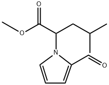 1H-Pyrrole-1-acetic acid, 2-formyl-α-(2-methylpropyl)-, methyl ester 化学構造式
