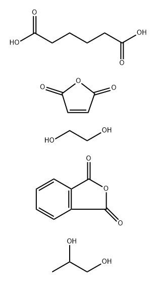 己二酸与1,2-乙二醇、2,5-呋喃二酮、1,3-异苯基呋喃二酮和1,2丙二醇聚合物 结构式