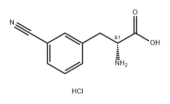 D-Phenylalanine, 3-cyano-, hydrochloride (1:1) 结构式