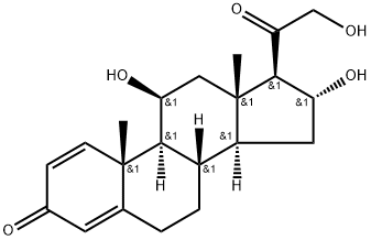 Pregna-1,4-diene-3,20-dione, 11,16,21-trihydroxy-, (11β,16α)- (9CI) Structure