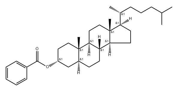 安息香酸5α-コレスタン-3α-イル 化学構造式