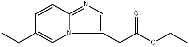 Ethyl 2-(6-ethylimidazo[1,2-a]pyridin-3-yl)acetate 化学構造式