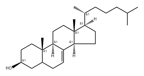 Cholest-7-en-3β-ol Structure