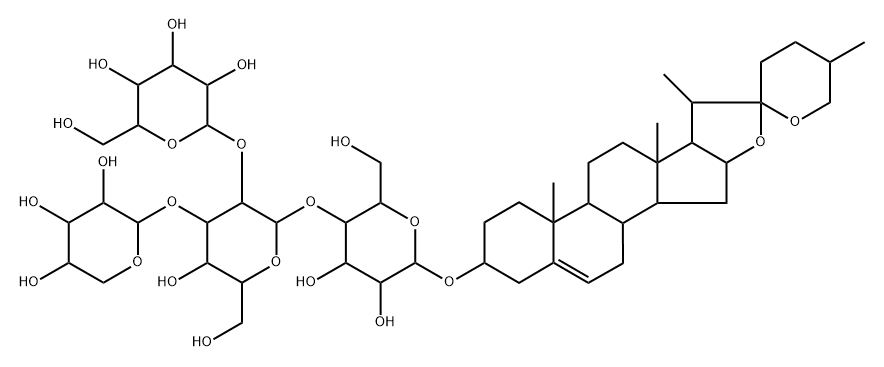 [(25R)-Spirost-5-en-3β-yl]4-O-(2-O-D-glucopyranosyl-3-O-D-xylopyranosyl-D-glucopyranosyl)-D-galactopyranoside|