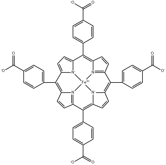 Ferrate(3-), [[4,4',4'',4'''-(21H,23H-porphine-5,10,15,20-tetrayl-κN21,κN22,κN23,κN24)tetrakis[benzoato]](6-)]-, (SP-4-1)-,60489-12-5,结构式