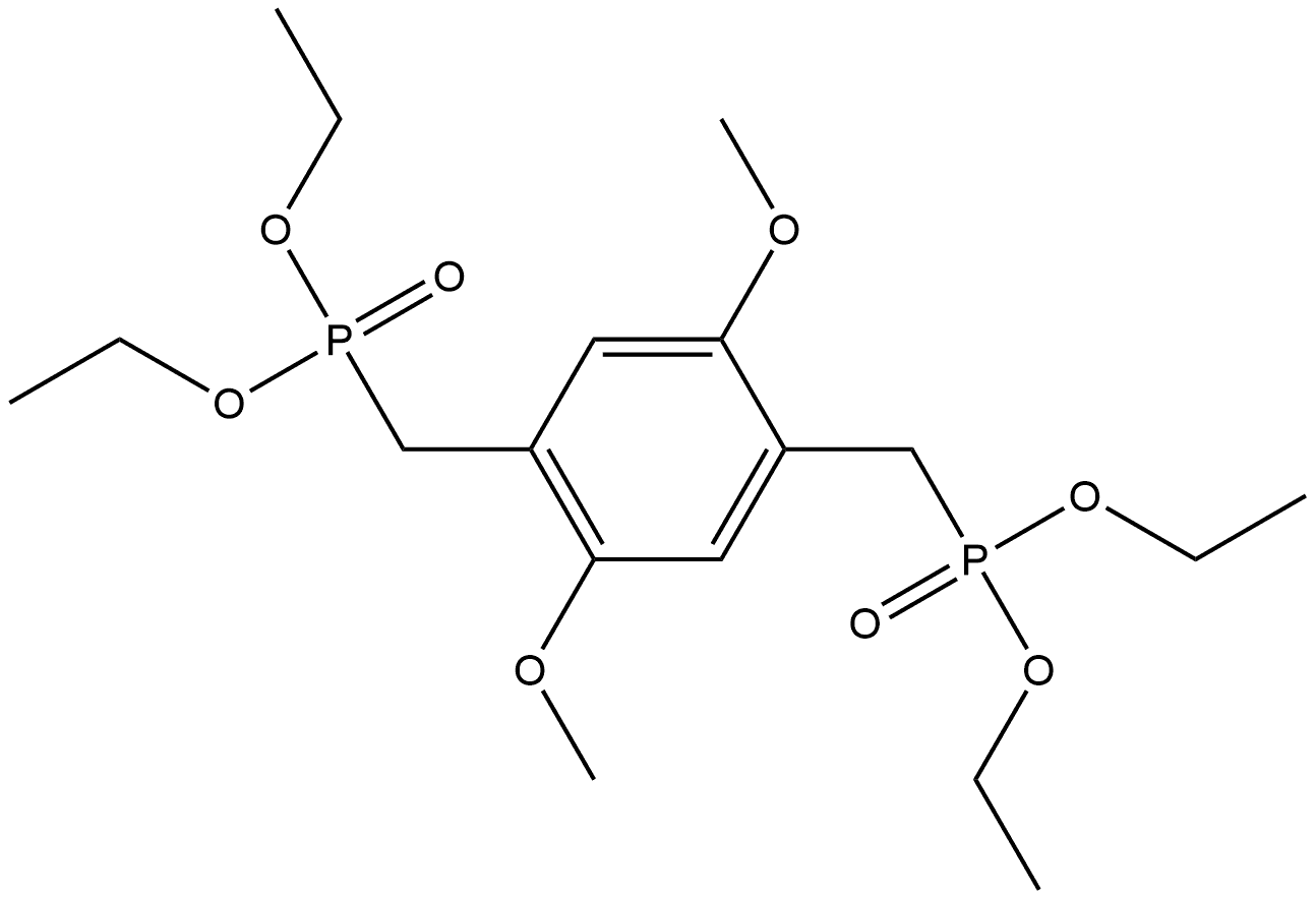 Phosphonic acid, P,P'-[(2,5-dimethoxy-1,4-phenylene)bis(methylene)]bis-, P,P,P',P'-tetraethyl ester 结构式