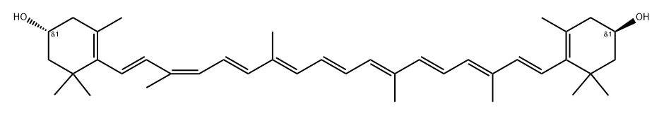 (3R,3'R,9-cis)-b,b-Carotene-3,3'-diol 结构式