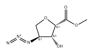 2,5-Anhydro-4-azido-4-deoxy-L-xylonic acid methyl ester 化学構造式