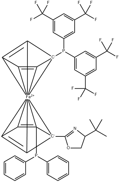 605675-39-6 (2R)-1'-[双[3,5-双(三氟甲基)苯基]膦基]-1-[(4S)-4-(1,1-二甲基乙基)-4,5-二氢-2-噁唑基]-2-(二苯基膦基)-二茂铁