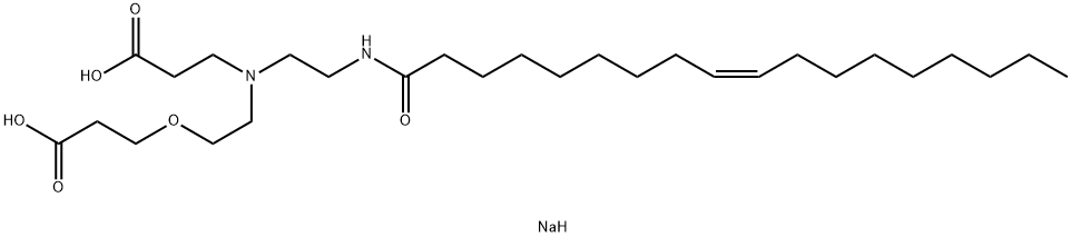β-Alanine, N-[2-(2-carboxyethoxy)ethyl]-N-[2-[[(9Z)-1-oxo-9-octadecenyl]amino]ethyl]-, disodium salt (9CI) Structure
