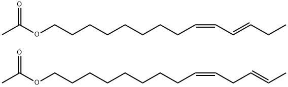 (9Z,11E)-9,11-Tetradecadiene-1-ol acetate·(9Z,12E)-9,12-tetradecadiene-1-ol acetate Structure