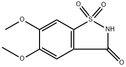 5,6-二甲氧基-2,3-二氢-1,2-苯并噻唑-1,1,3-三酮,60987-22-6,结构式