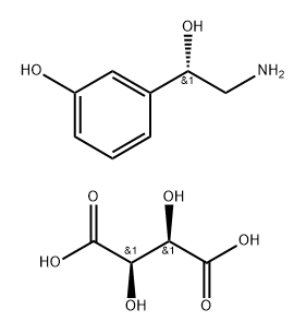 Benzenemethanol, α-(aminomethyl)-3-hydroxy-, (αR)-, (2R,3R)-2,3-dihydroxybutanedioate (1:1) (salt) (9CI) Struktur