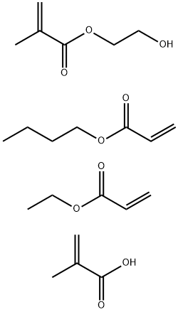 2-Propenoic acid, 2-methyl-, polymer with butyl 2-propenoate, ethyl 2-propenoate and 2-hydroxyethyl 2-methyl-2-propenoate Struktur