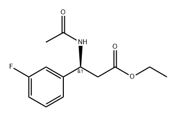 ethyl (3S)-3-(acetamido)-3-(3-fluorophenyl)propanoate Struktur