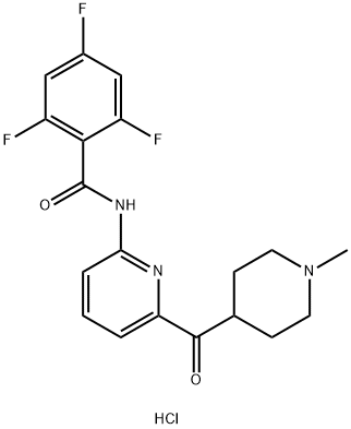 Benzamide, 2,4,6-trifluoro-N-[6-[(1-methyl-4-piperidinyl)carbonyl]-2-pyridinyl]-, hydrochloride (1:1)|613677-28-4