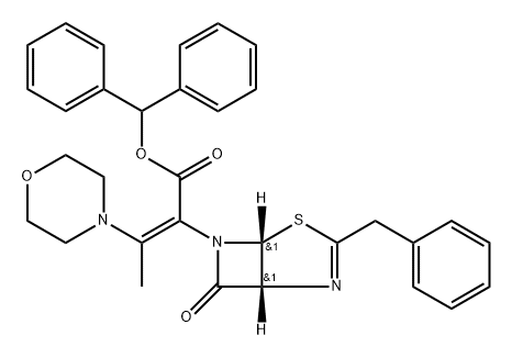 61534-33-6 4-Thia-2,6-diazabicyclo[3.2.0]hept-2-ene-6-acetic acid, α-[1-(4-morpholinyl)ethylidene]-7-oxo-3-(phenylmethyl)-, diphenylmethyl ester, (E)- (9CI)