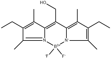 Boron, [4-ethyl-β-(4-ethyl-3,5-dimethyl-2H-pyrrol-2-ylidene-κN)-3,5-dimethyl-1H-pyrrole-2-ethanolato-κN1]difluoro-, (T-4)- 化学構造式