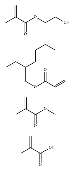 甲基丙烯酸甲酯-2-乙基己基丙烯酸酯-甲基丙烯酸-2-羟基乙基甲基丙烯酸酯共聚物,61579-38-2,结构式