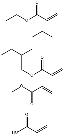 2-Propenoic acid, polymer with 2-ethylhexyl 2-propenoate, ethyl 2-propenoate and methyl 2-propenoate 结构式