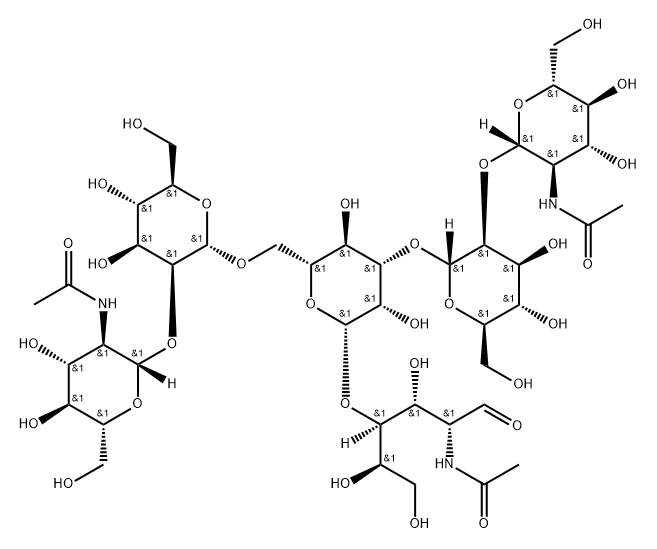 G0 グリカン (GN1タイプ) 化学構造式