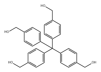 4,4′,4′′,4′′′-メタンテトライルテトラキス(ベンジルアルコール) 化学構造式