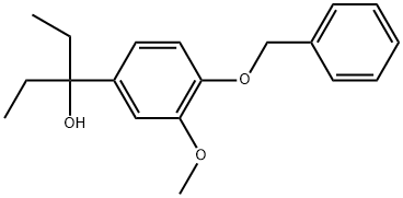 α,α-Diethyl-3-methoxy-4-(phenylmethoxy)benzenemethanol,618056-37-4,结构式
