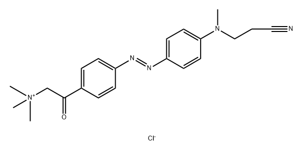 Benzeneethanaminium, 4-[2-[4-[(2-cyanoethyl)methylamino]phenyl]diazenyl]-N,N,N-trimethyl-β-oxo-, chloride (1:1) Struktur