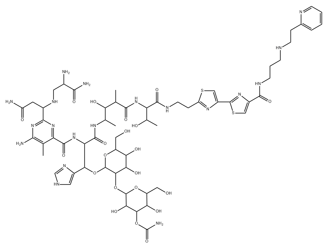 N1-[3-[[2-(2-Pyridyl)ethyl]amino]propyl]bleomycinamide Structure