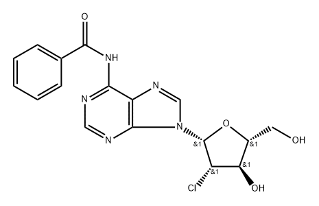 N6-Benzoyl-2'-chloro-2'-deoxyadenosine Structure