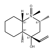 4(axial)-Ethenyl-1,2(equatorial)-dimethyl-trans-decahydroquinol-4-ol,N -oxide,62299-73-4,结构式