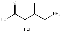 3-methyl-GABA hydrochloride 化学構造式