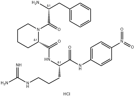 化合物H-D-PHE-PIP-ARG-PNA DIHYDROCHLORIDE, 62354-65-8, 结构式
