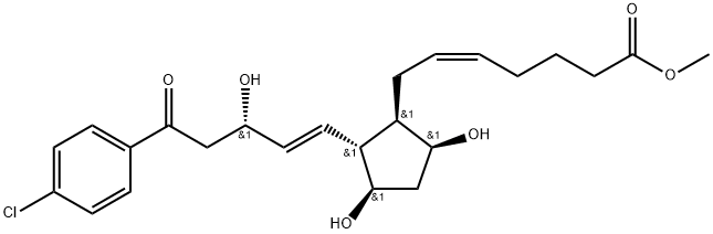 (Z)-7-[(1R)-2β-[(E,S)-5-(4-Chlorophenyl)-3-hydroxy-5-oxo-1-pentenyl]-3α,5α-dihydroxycyclopentan-1α-yl]-5-heptenoic acid methyl ester Structure