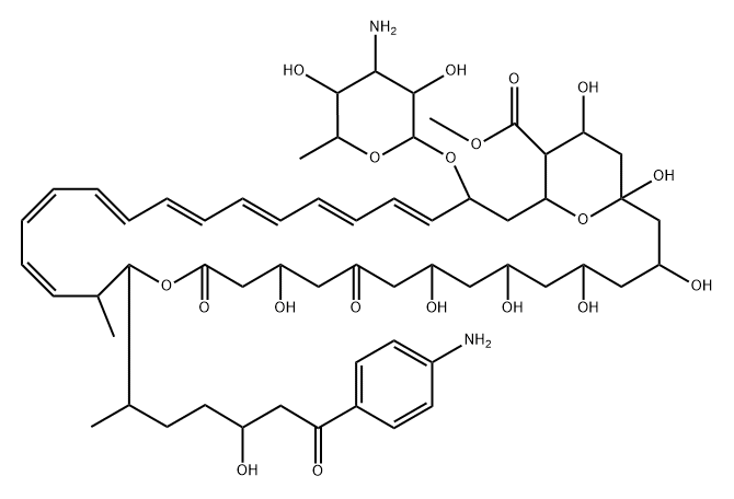 Candicidin D, 40-demethyl-3,7-dideoxo-3,7-dihydroxy-5-oxo-, methyl ester, cyclic 15,19-hemiacetal ,62534-69-4,结构式