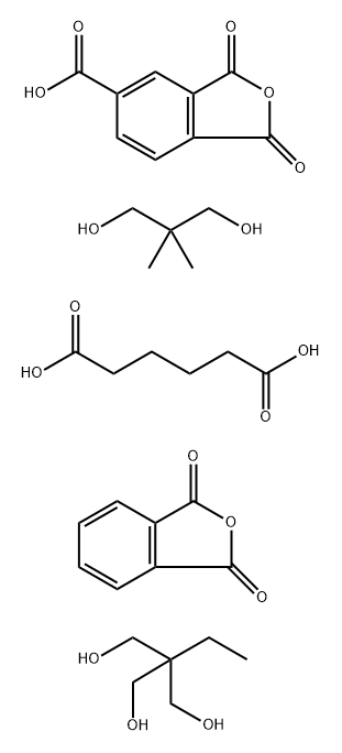 Hexanedioic acid, polymer with 1,3-dihydro-1,3-dioxo-5-isobenzofurancarboxylic acid, 2,2-dimethyl-1,3-propanediol, 2-ethyl-2-(hydroxymethyl)-1,3-propanediol and 1,3-isobenzofurandione Struktur