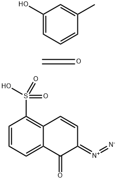 甲醛与3-甲基苯酚-6-重氮基-5,6-二氢-5-氧-1-萘磺酸酯的聚合物,62655-78-1,结构式