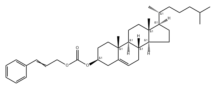 Carbonic acid 3-phenyl-2-propenyl=cholest-5-en-3β-yl ester Struktur