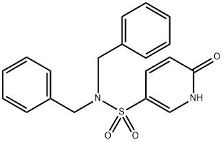 1,6-二氢-6-氧代-N,N-双(苯甲基)-3-吡啶磺酰胺, 627843-31-6, 结构式