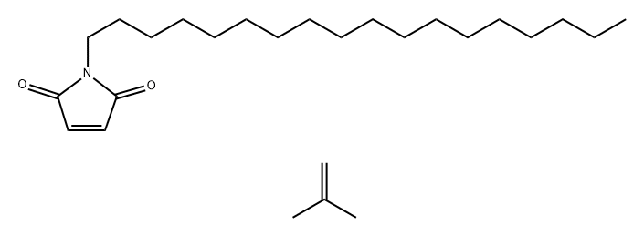 1-十八烷基-1H-吡咯-2,5-二酮与2-甲基-1-丙烯的聚合物, 62942-05-6, 结构式