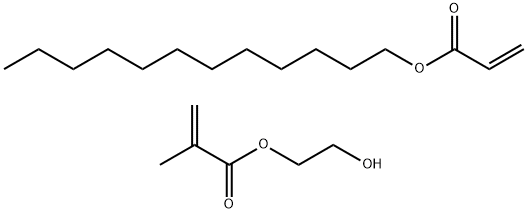 2-甲基-2-丙烯酸-2-羟乙基酯与十二烷基-2-丙烯酸酯的聚合物, 63149-67-7, 结构式