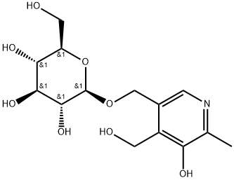β-D-Glucopyranoside, [5-hydroxy-4-(hydroxymethyl)-6-methyl-3-pyridinyl]methyl Struktur