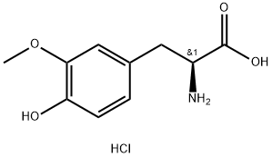(2S)-2-amino-3-(4-hydroxy-3-methoxyphenyl)propanoic acid hydrochloride Structure