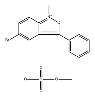 2,1-Benzisoxazolium, 5-bromo-1-methyl-3-phenyl-, methyl sulfate (1:1)