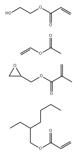 2-Propenoic acid, 2-methyl-, oxiranylmethyl ester, polymer with ethenyl acetate, 2-ethylhexyl 2-propenoate and 2-hydroxyethyl 2-propenoate Struktur