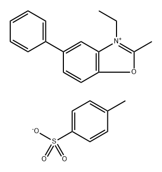 Benzoxazolium,3-ethyl-2-methyl-5-phenyl-,saltwith4-methylbenzenesulfonicacid(1:1) 化学構造式